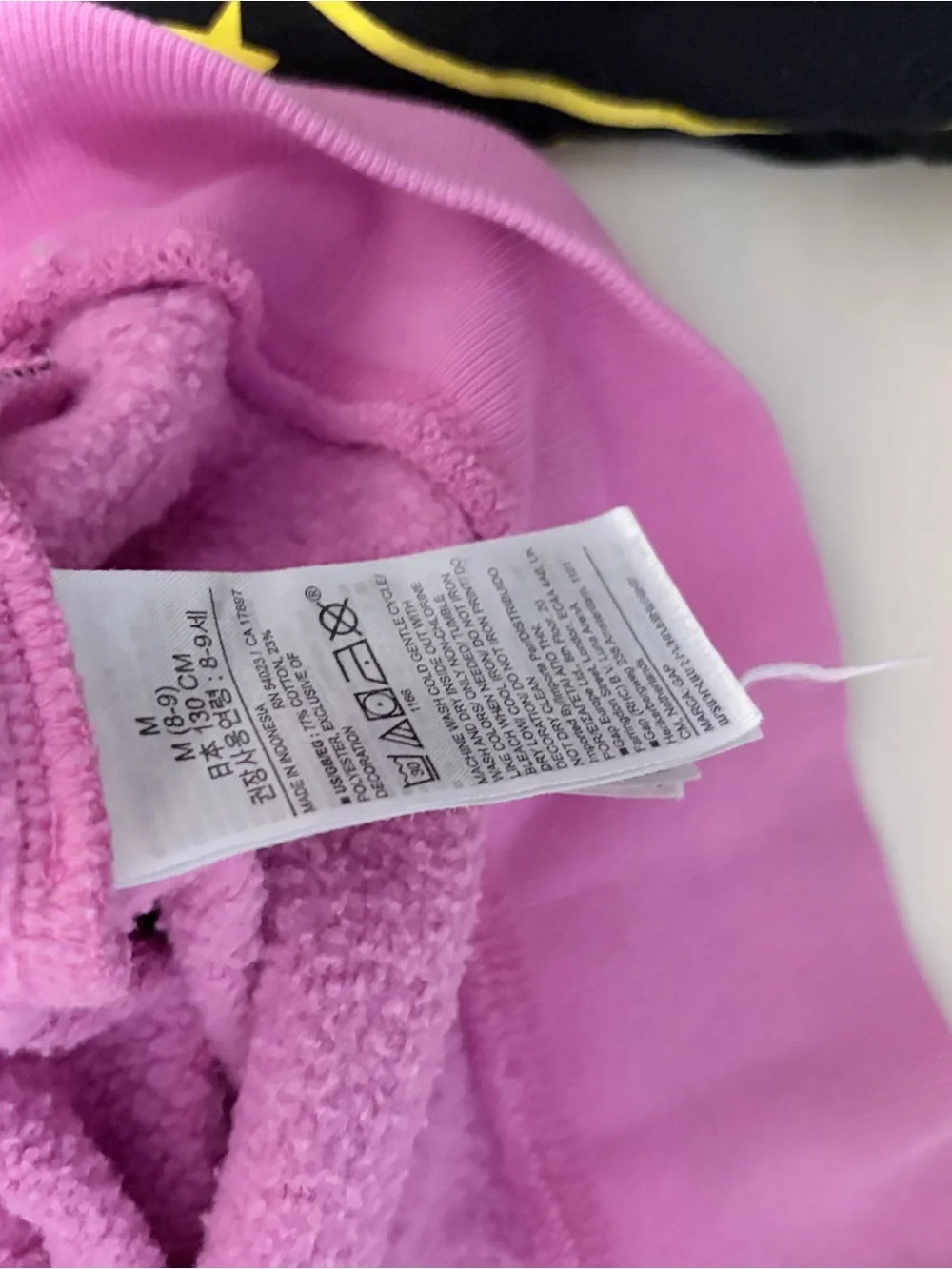 GAP Pink Hoodie with Yellow Smiley Logo